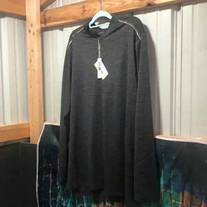 Core 365 big mens activewear UV protection 3XL carbon gray heather.